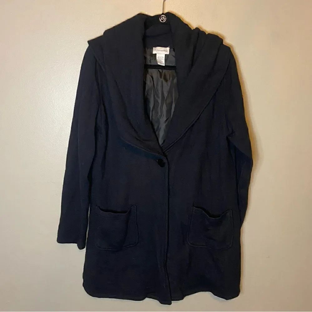 SOFT SURROUNDINGS WOOL EMBROIDERED CARDIGAN SWEATER